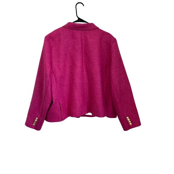 J.Crew Plus Moon Luxury Fabric Wool Blend Tailored Blazer Gold Buttons 24 - Picture 3 of 10